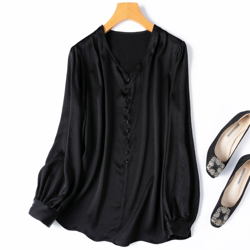 Silk Blouse Button - Kadın İpek Bluz %93 Dut İpeği