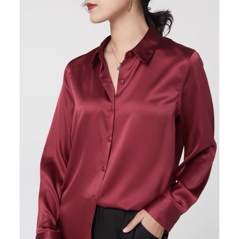 Zarif Saten Uzun Kollu Bluzlar - Silk Blouse Button incelemesi ve fiyatı