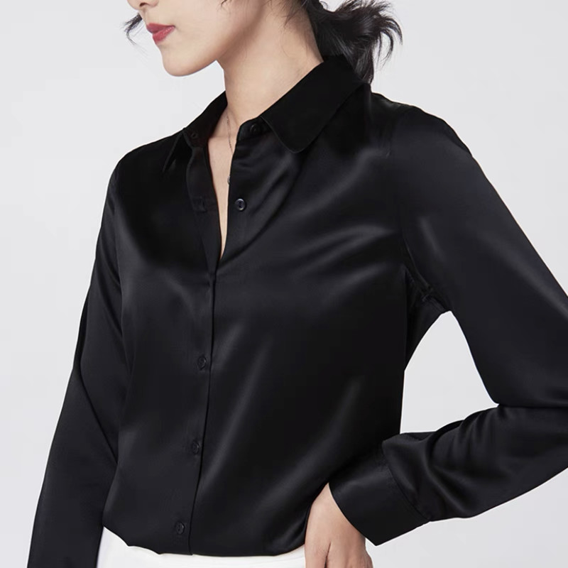 Zarif Saten Uzun Kollu Bluzlar - Silk Blouse Button incelemesi ve fiyatı