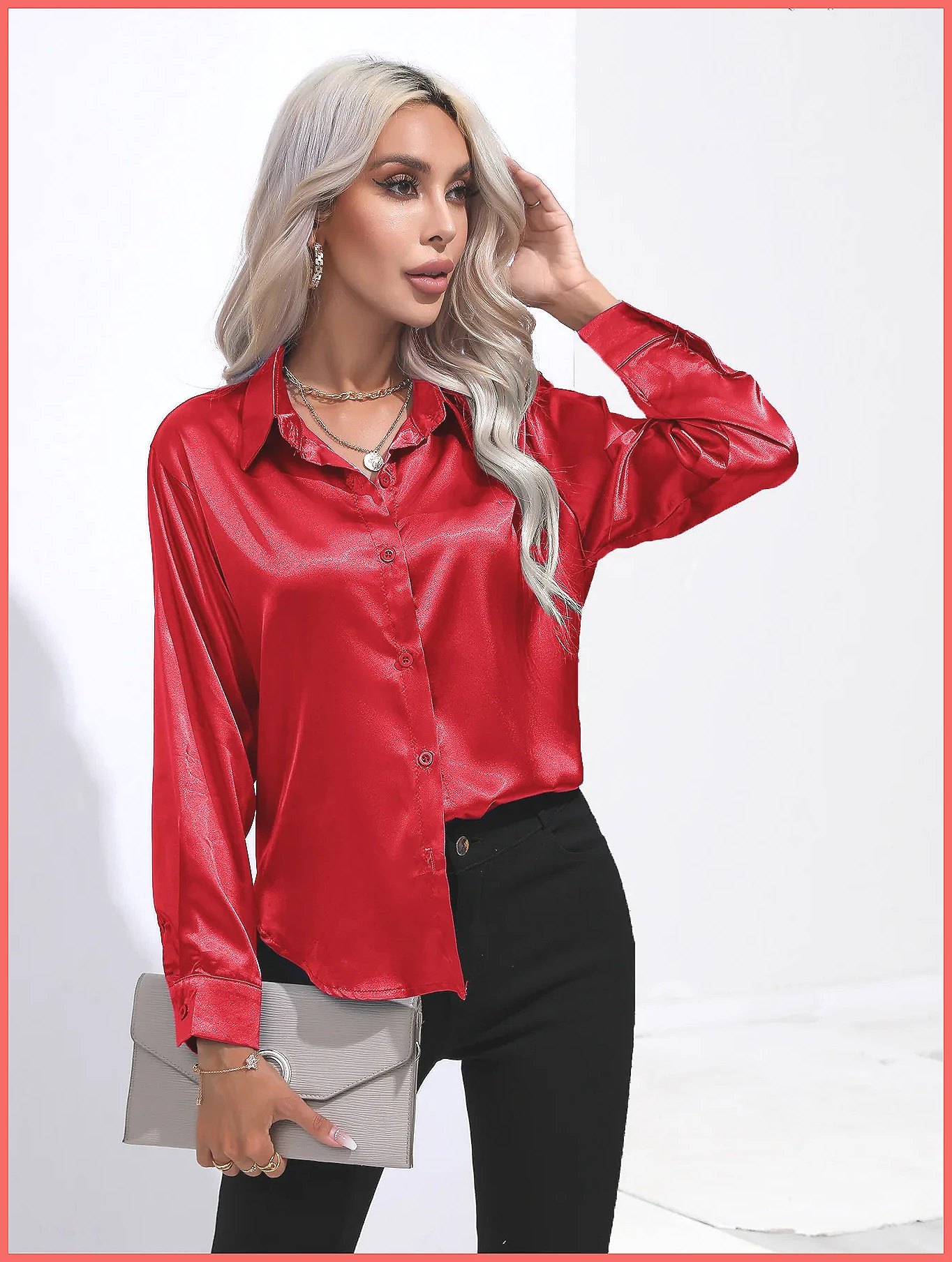 2025 İlkbahar Yaz Kadınlar İçi - Silk Blouse Button incelemesi ve fiyatı