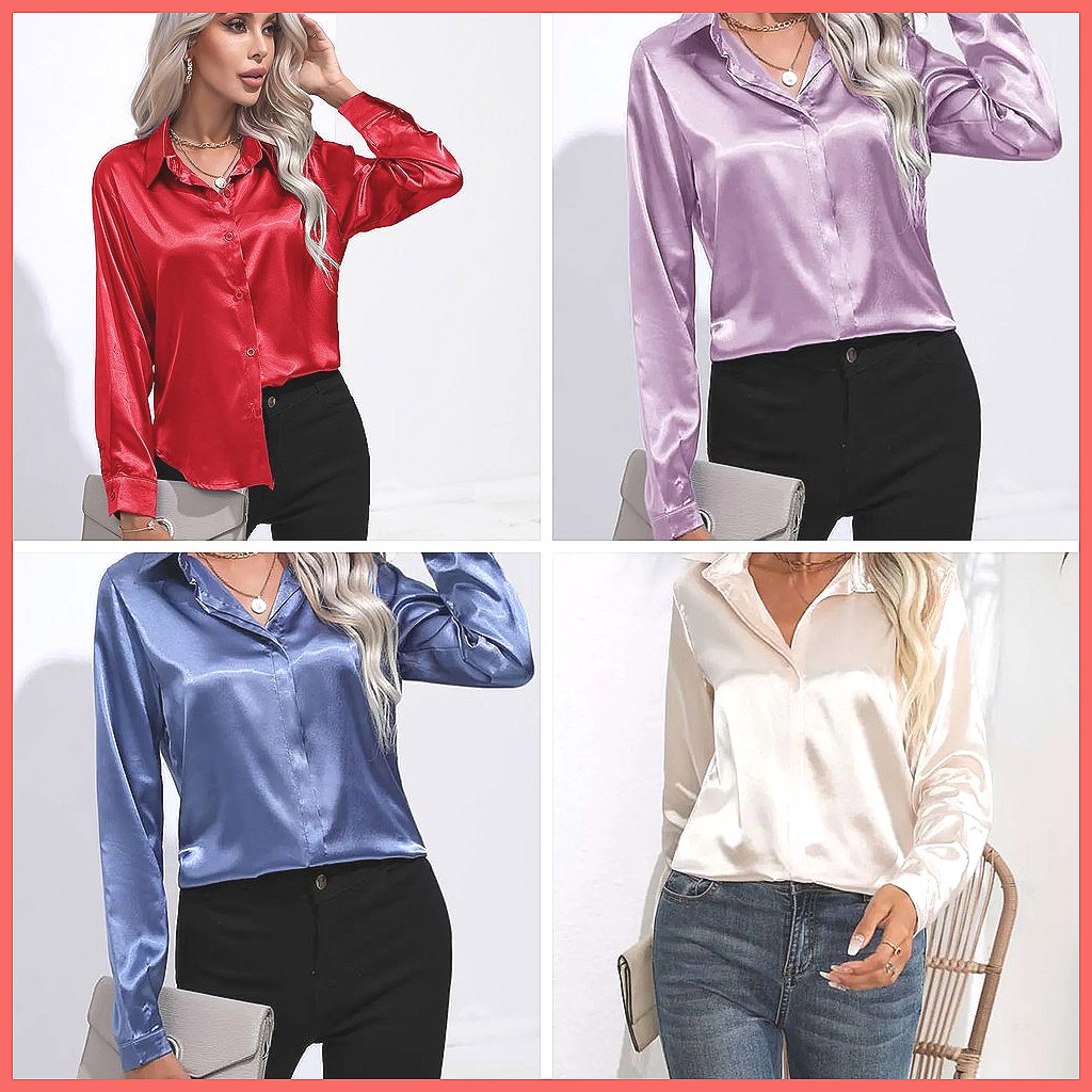 2025 İlkbahar Yaz Kadınlar İçi - Silk Blouse Button incelemesi ve fiyatı
