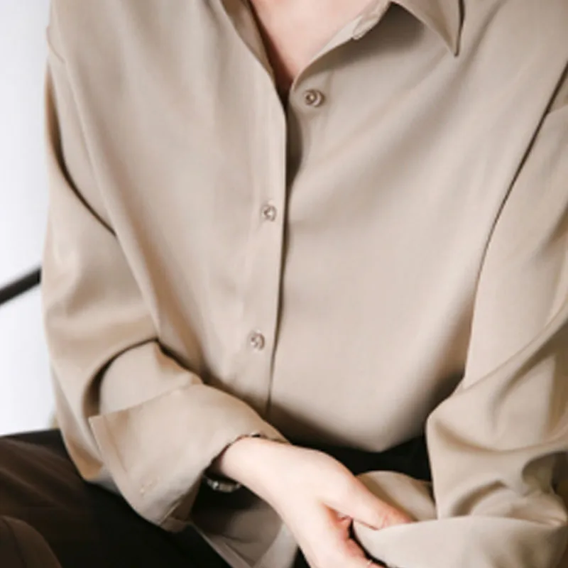 2026 Zarif Saten Bol Kadın Göm - Silk Blouse Button incelemesi ve fiyatı