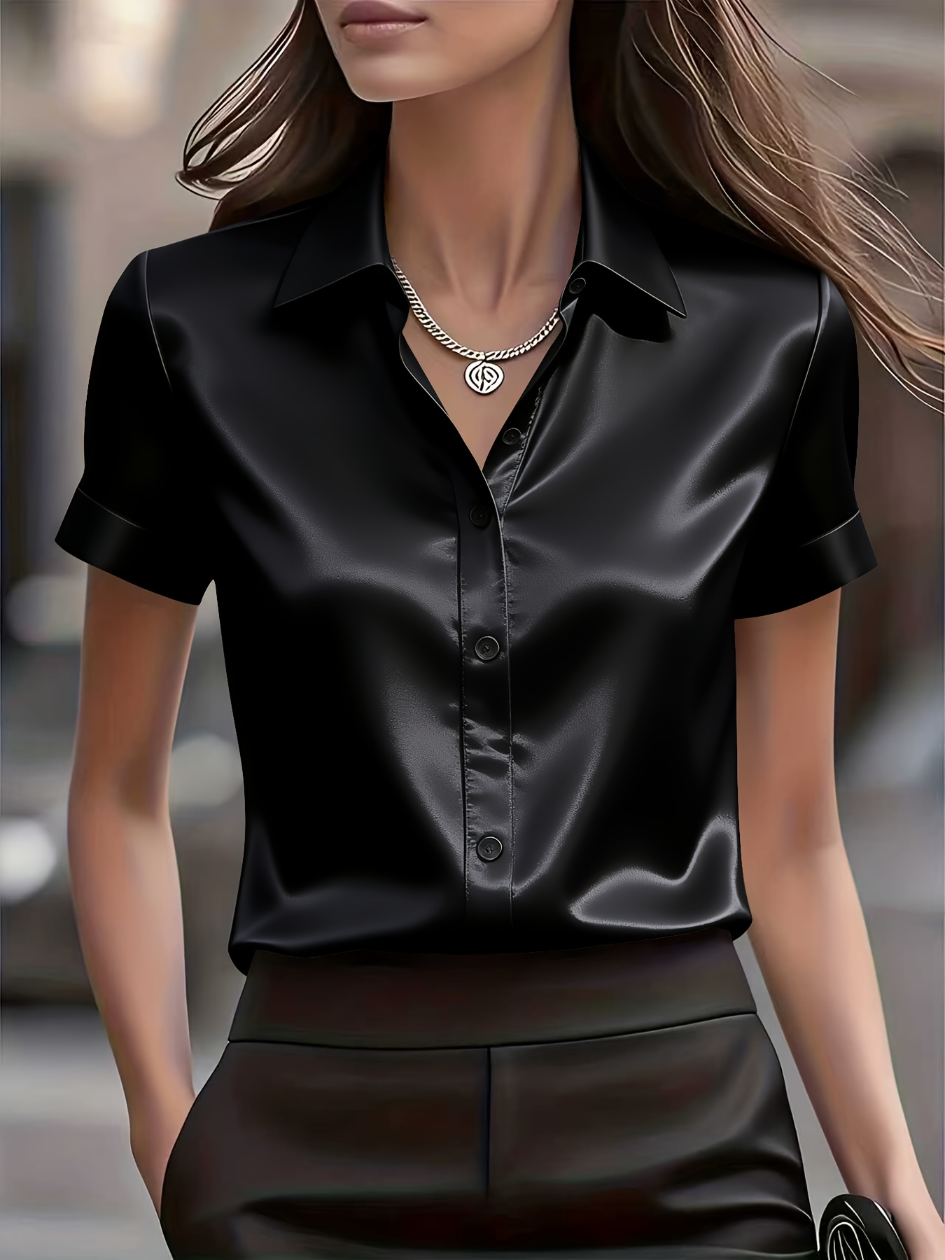 Zarif Dar Kesim İpek Karışımlı - Silk Blouse Button incelemesi ve fiyatı