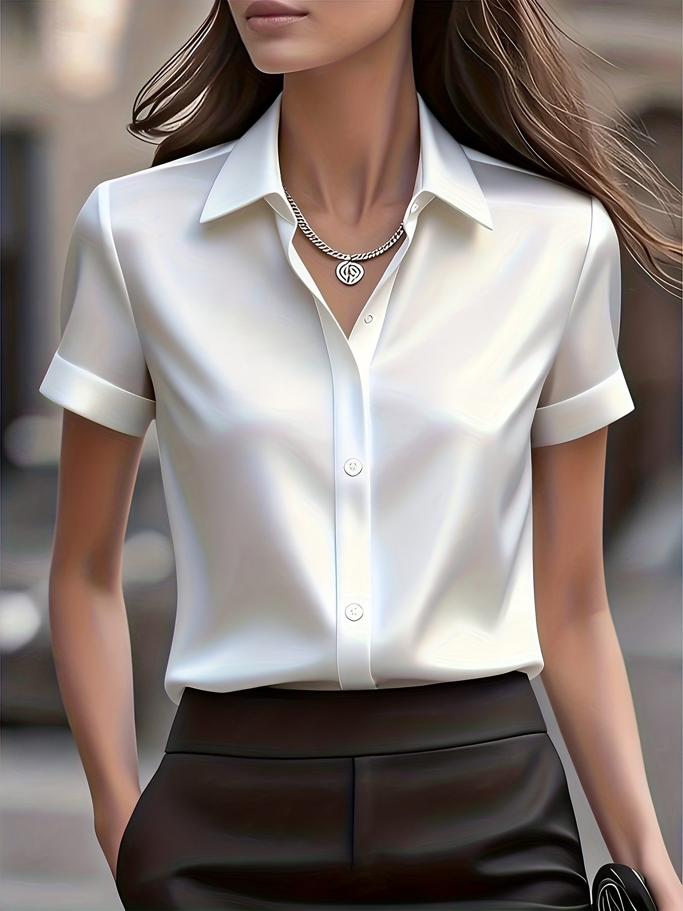 Zarif Dar Kesim İpek Karışımlı - Silk Blouse Button incelemesi ve fiyatı