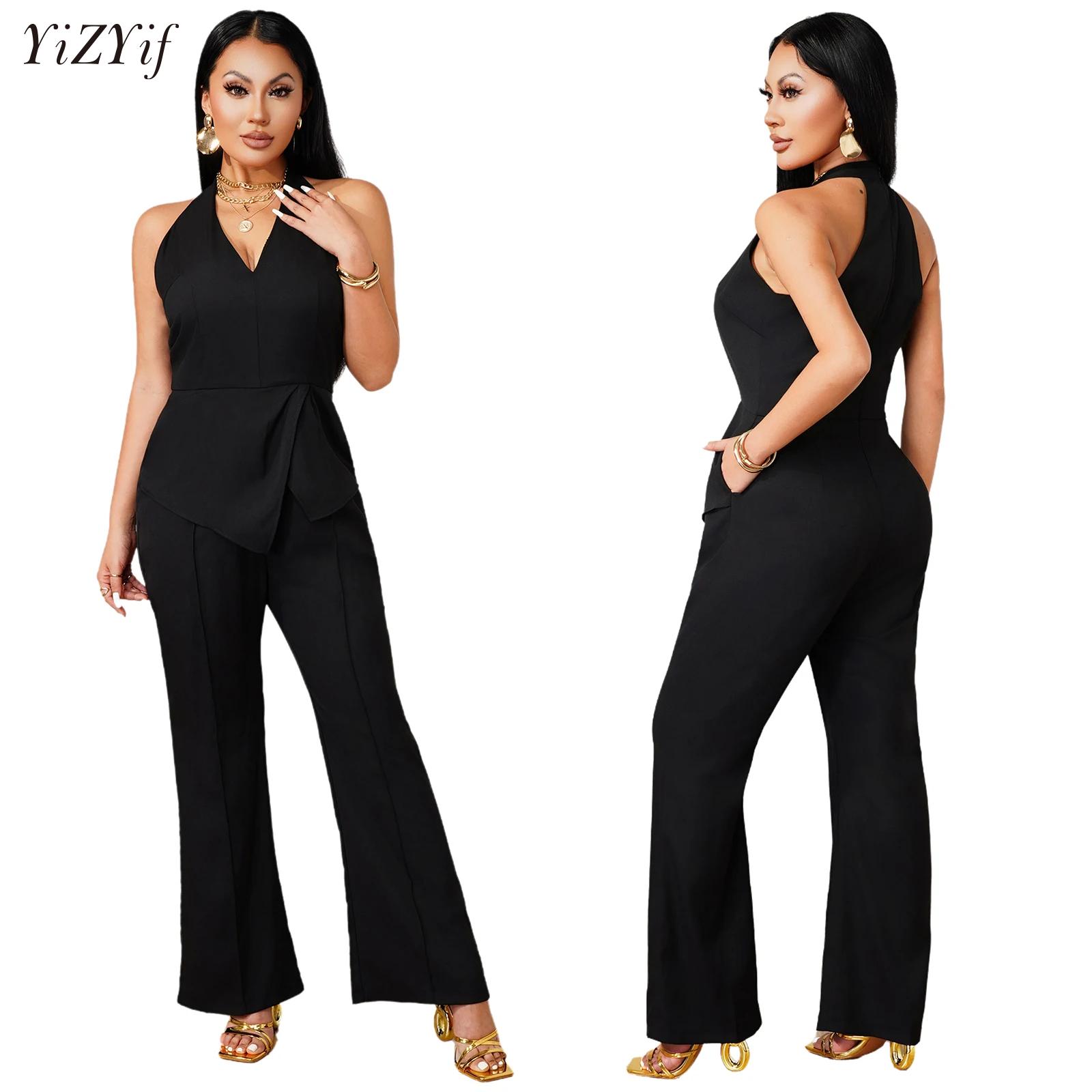 Kolsuz V Yaka Tulum Asimetrik  - Women'S Elegant Formal Wear incelemesi ve fiyatı